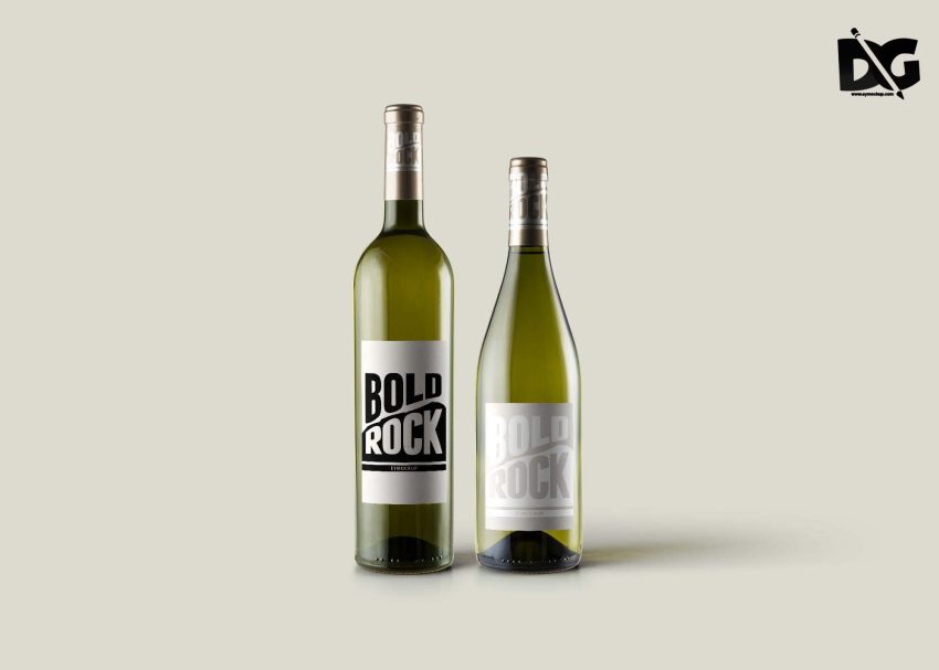 Free PSD Mockups 3 Old Monk Wine Mockup