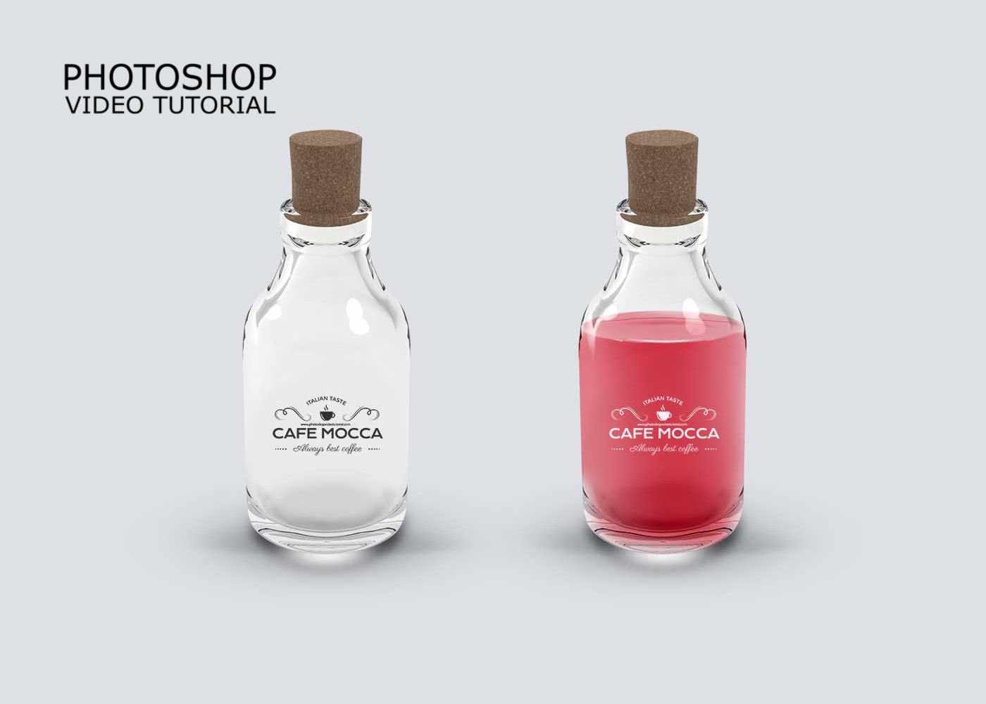 glass bottle mockup