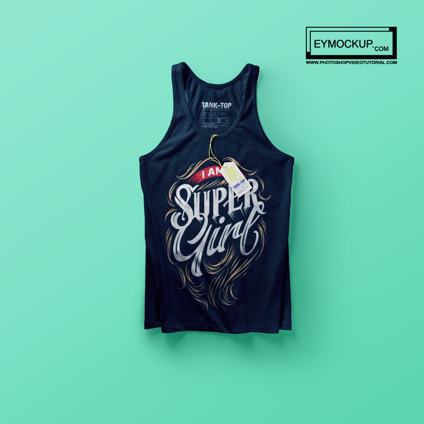 Free Top Tank Tshirt Mockup