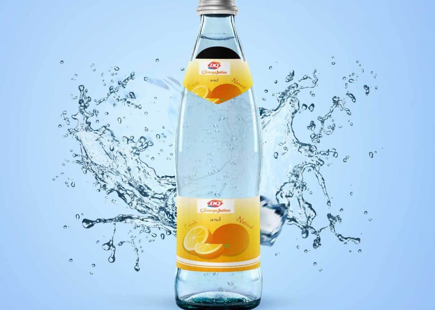 Free PSD Mockups 2 Glass Bottle Mockup