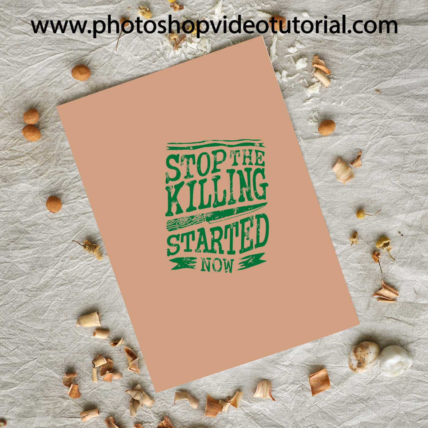 Floral Logo Scene Mockup