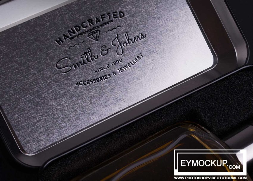 Free PSD Mockups 6 metal case mockup