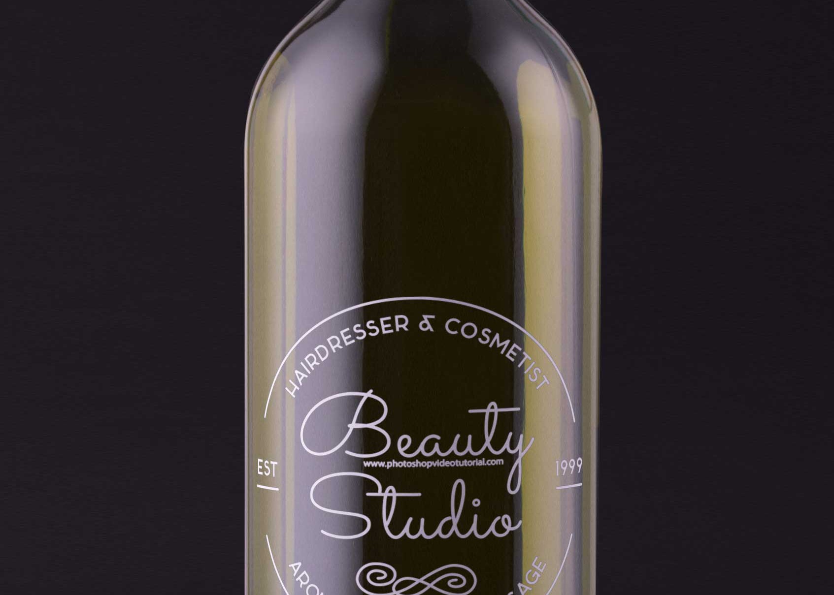 Wine bottle mockup