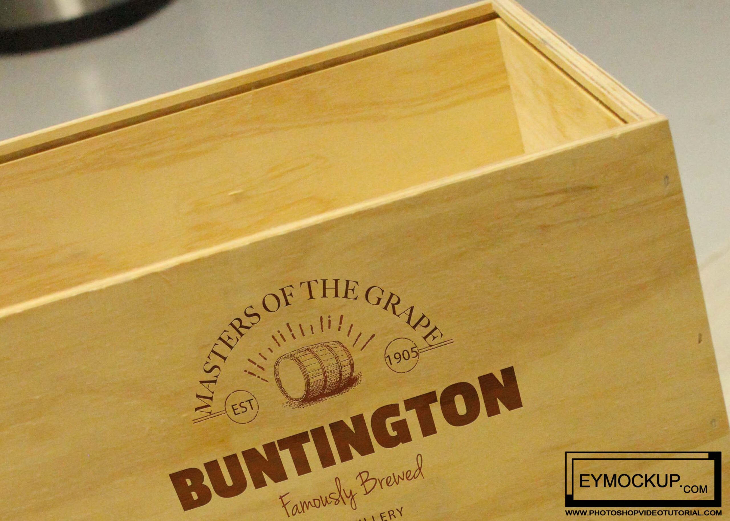 Wood Box Mockup