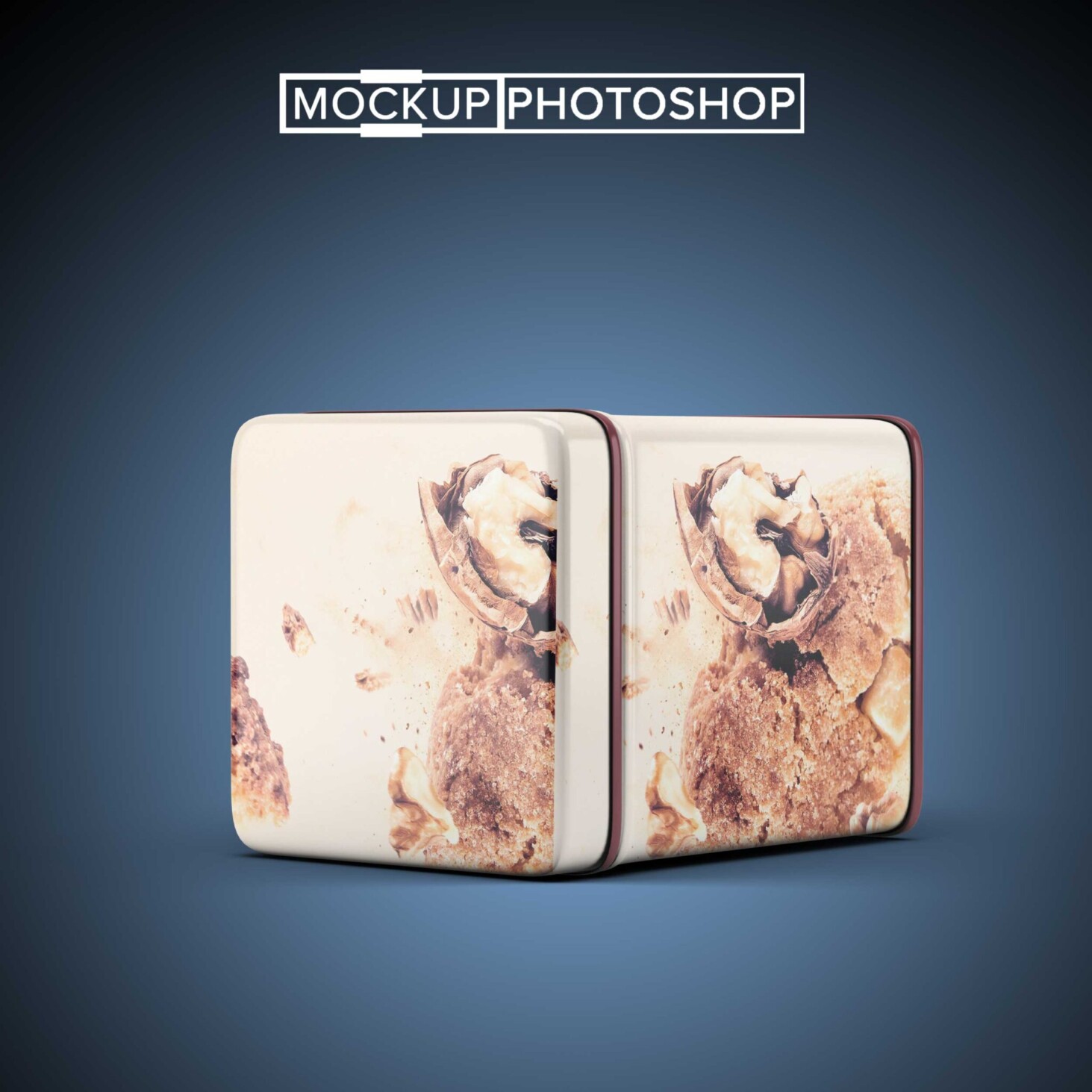 Square Tin Can Mockup