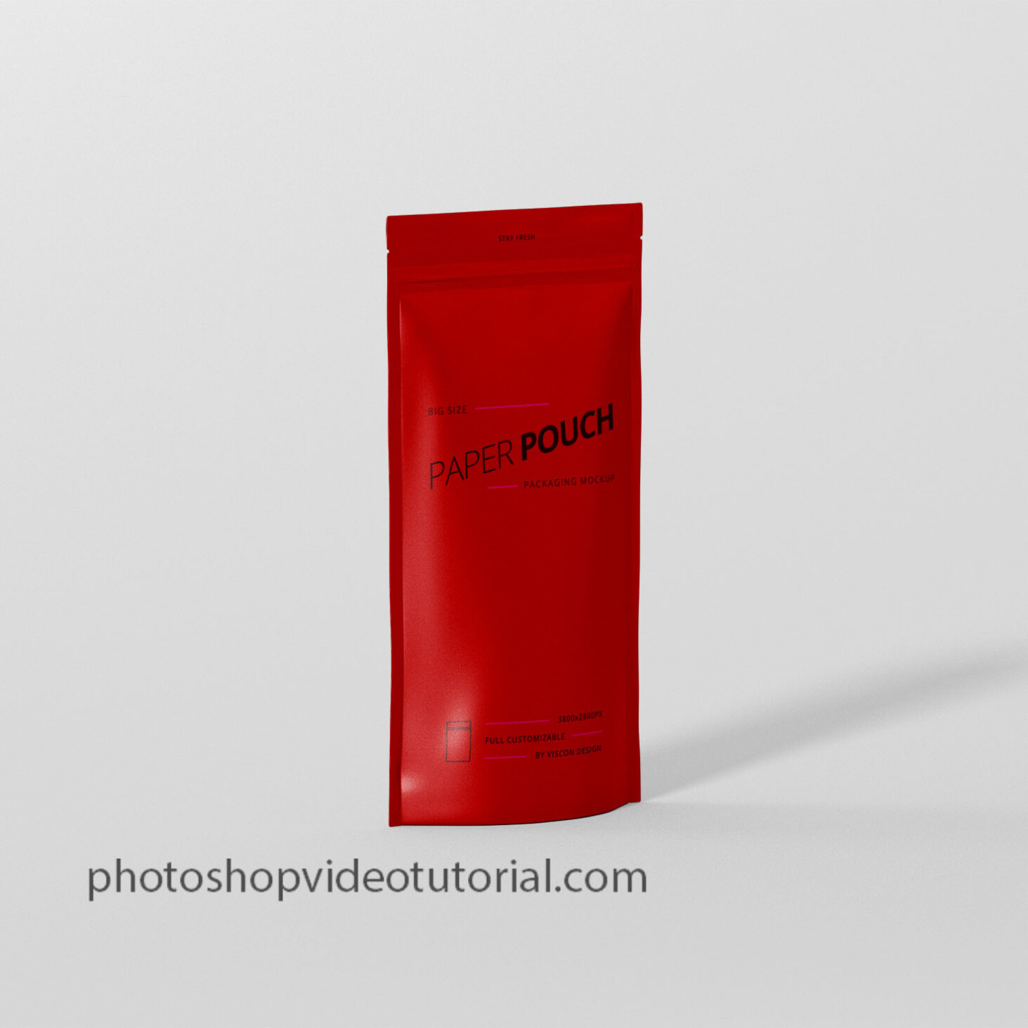 Download Free Front Paper Pouch Mockup 1 Paper Pouch Mockup