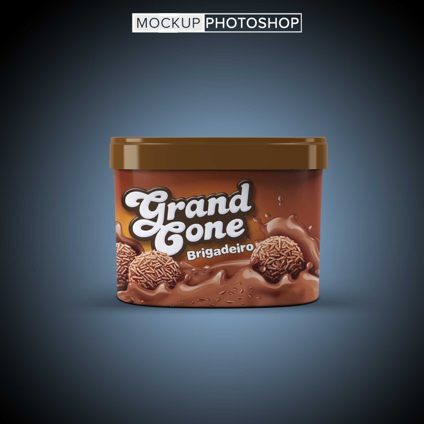 Download Free Ice Cream Container MockUp 1 IceCream Container MockUp