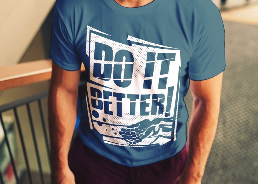 Free PSD Mockups 4 Man Shirt Mockup