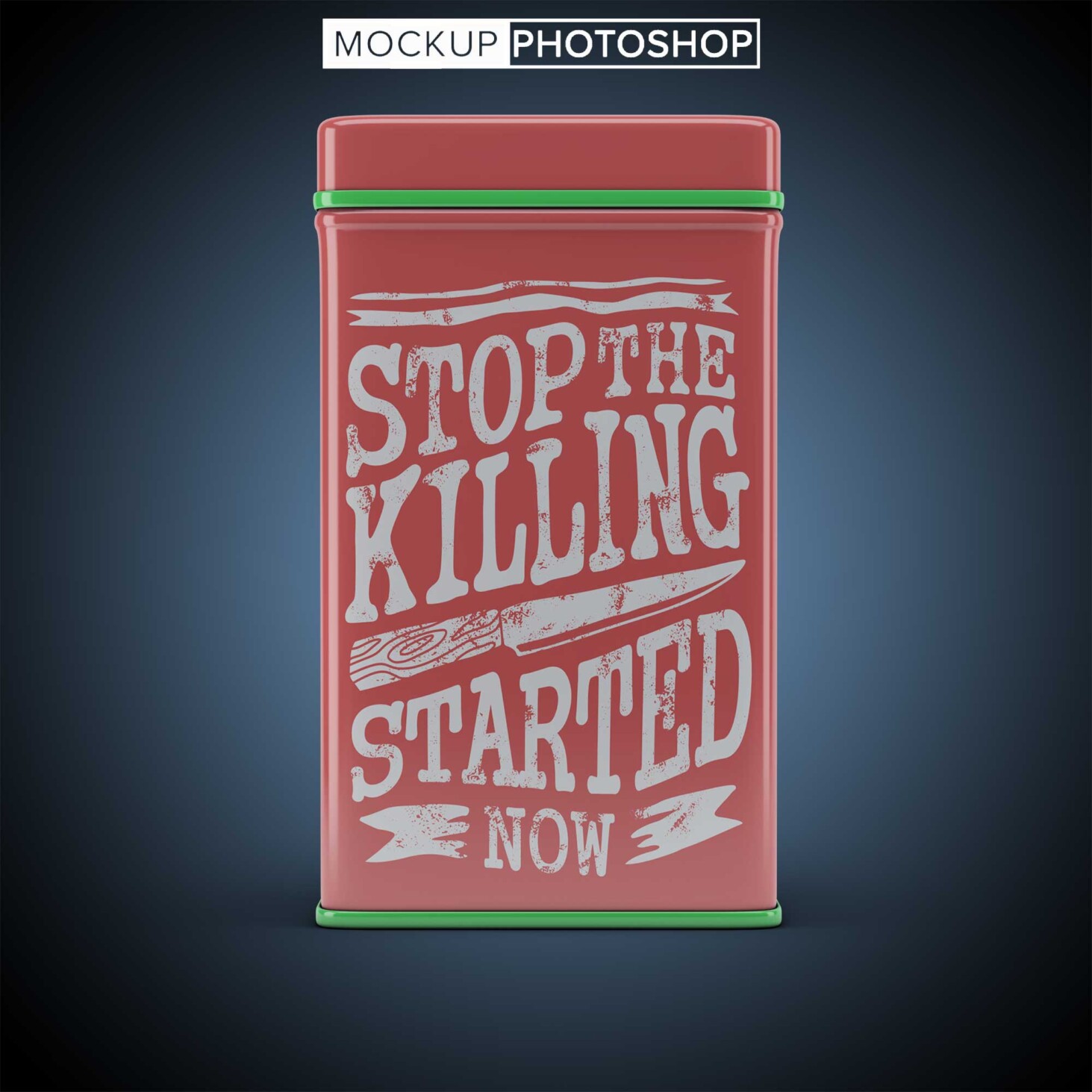 Download Free Metal Tin Can Mockup 1 Tin Can MockUp