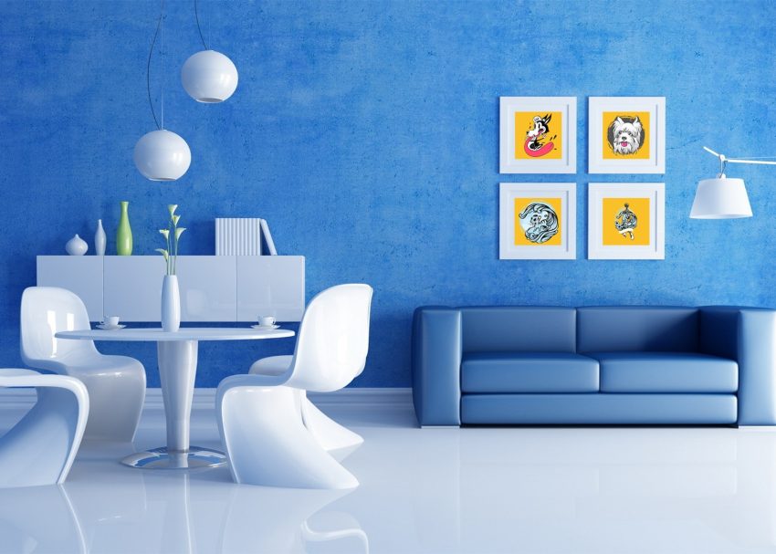 Free PSD Mockups 6 Wall posters mockup