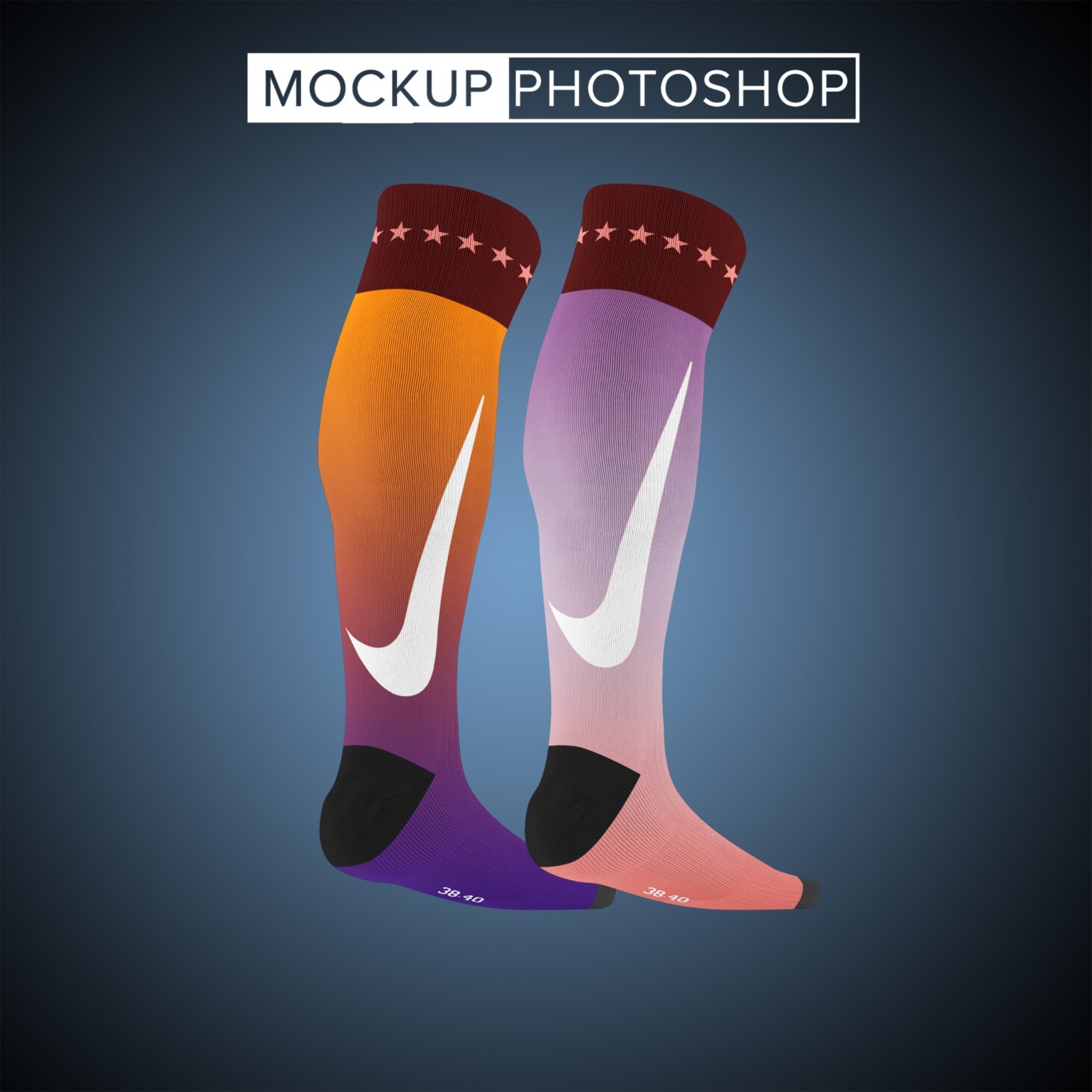 Socks Knee Design Mockups