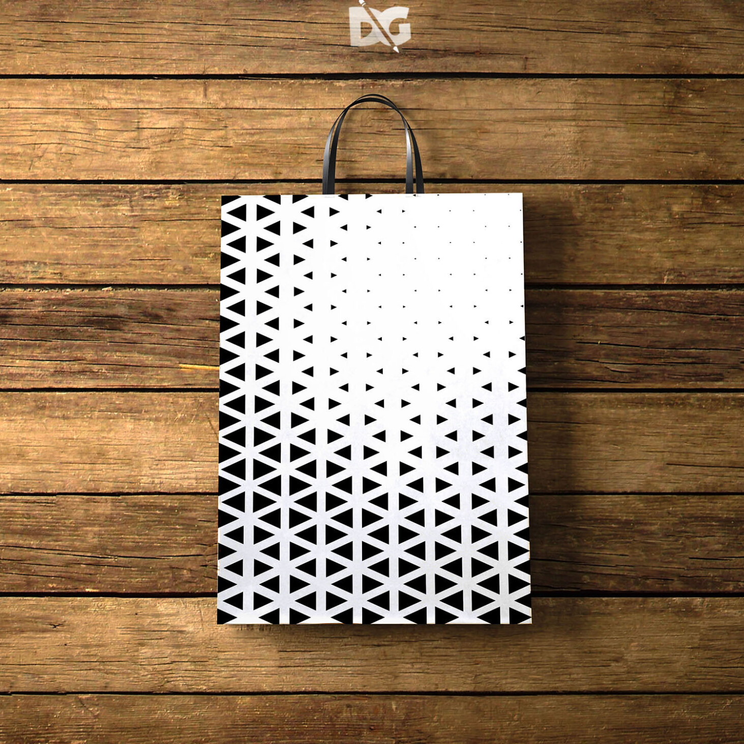 Mall Paper Bag Label Mockup