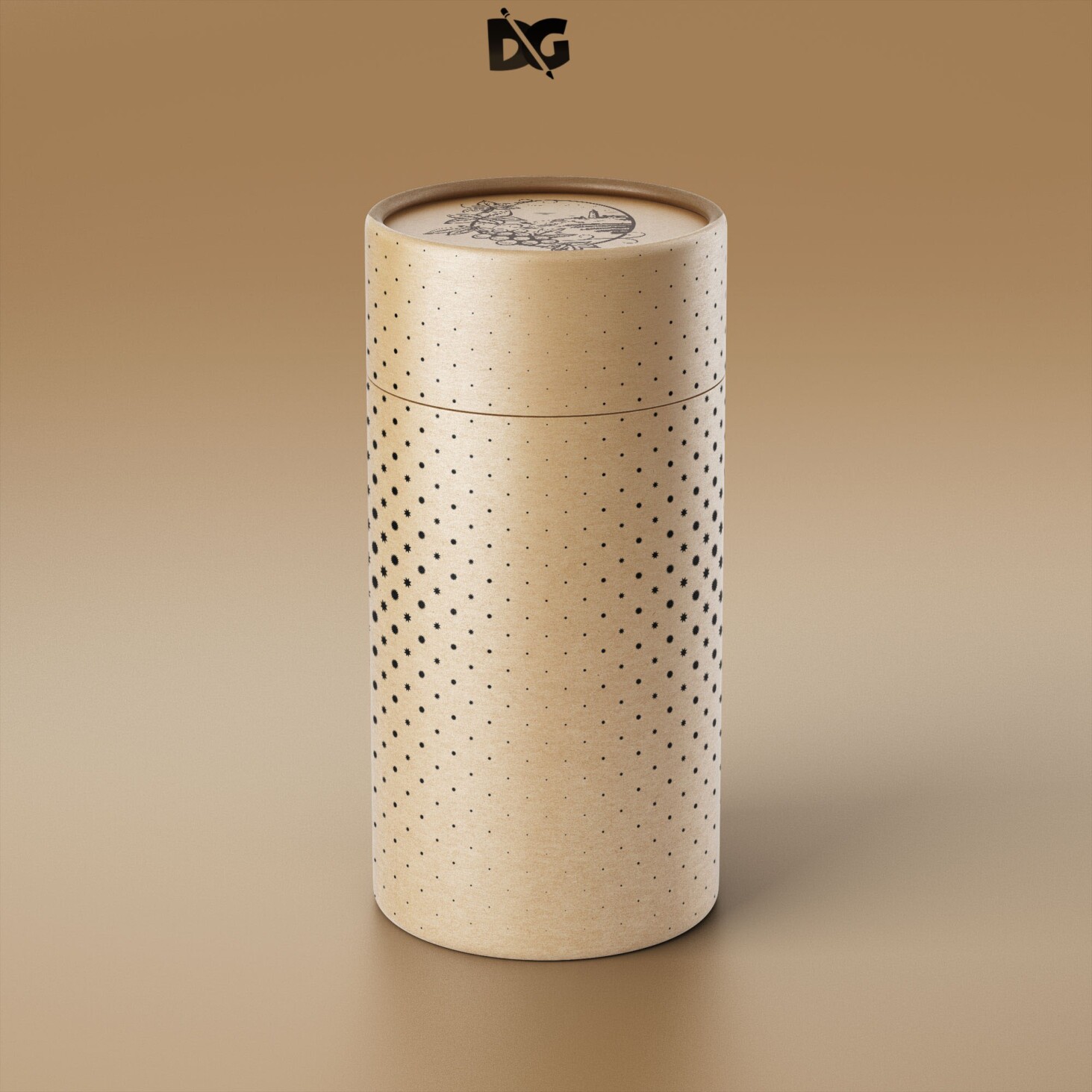 Pen Holder Label Mockup