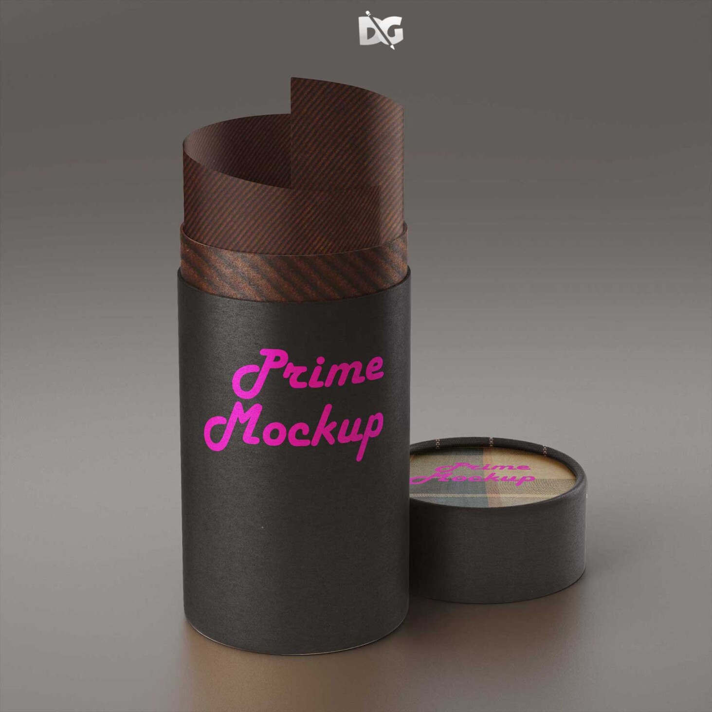 Free Paper Tube Label Mockup Download 1 Label Design Mockups