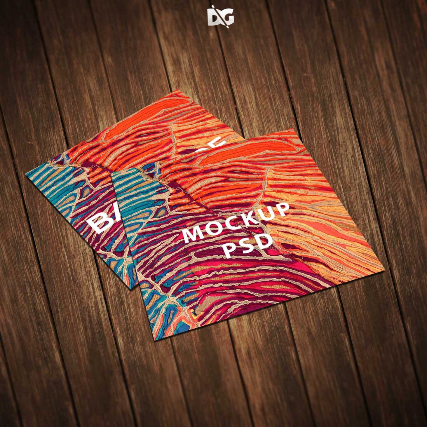 Creative Square Business Card Mockups 4 mockup square