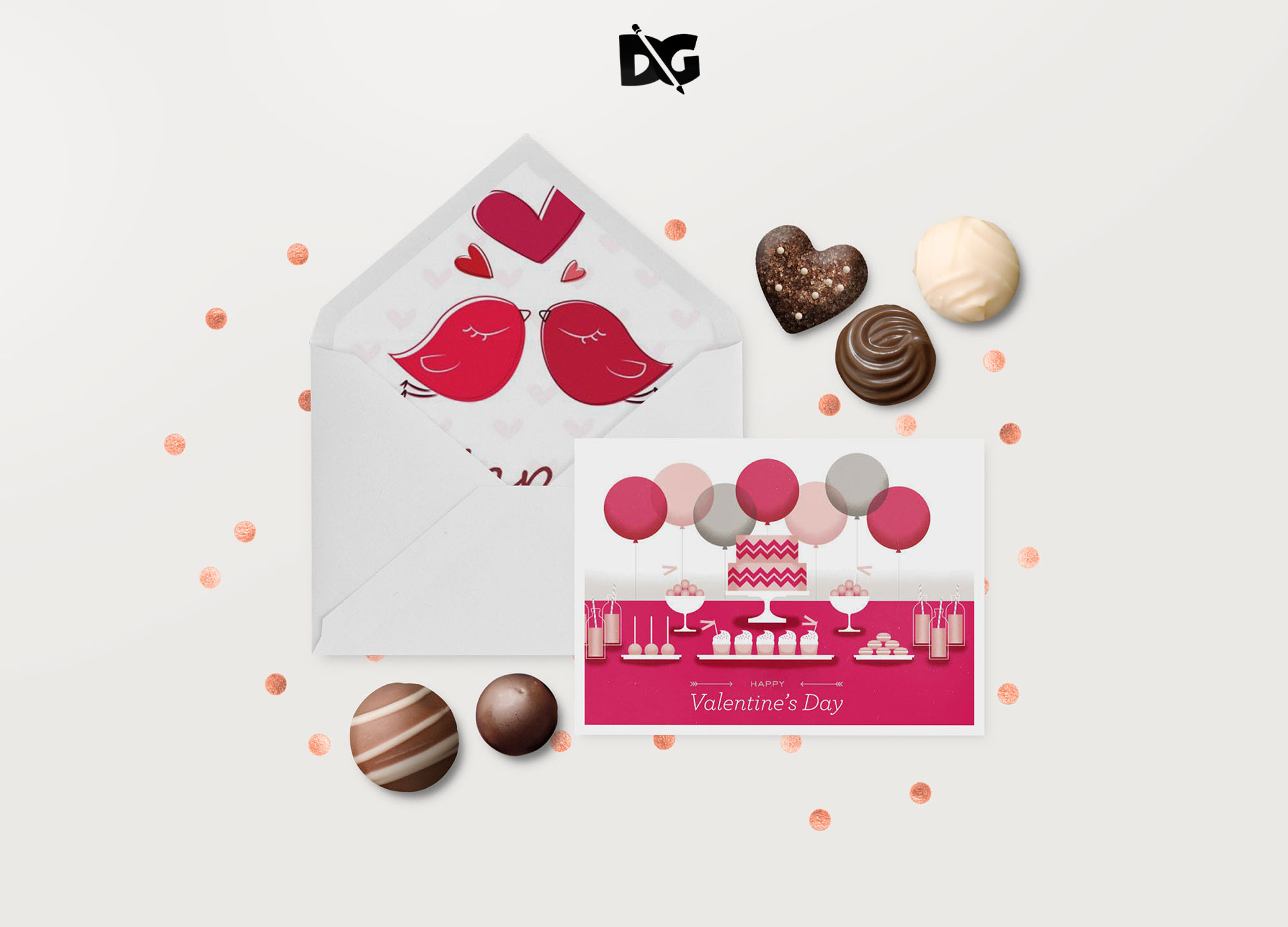 Love Letter Postcard Mockup Design