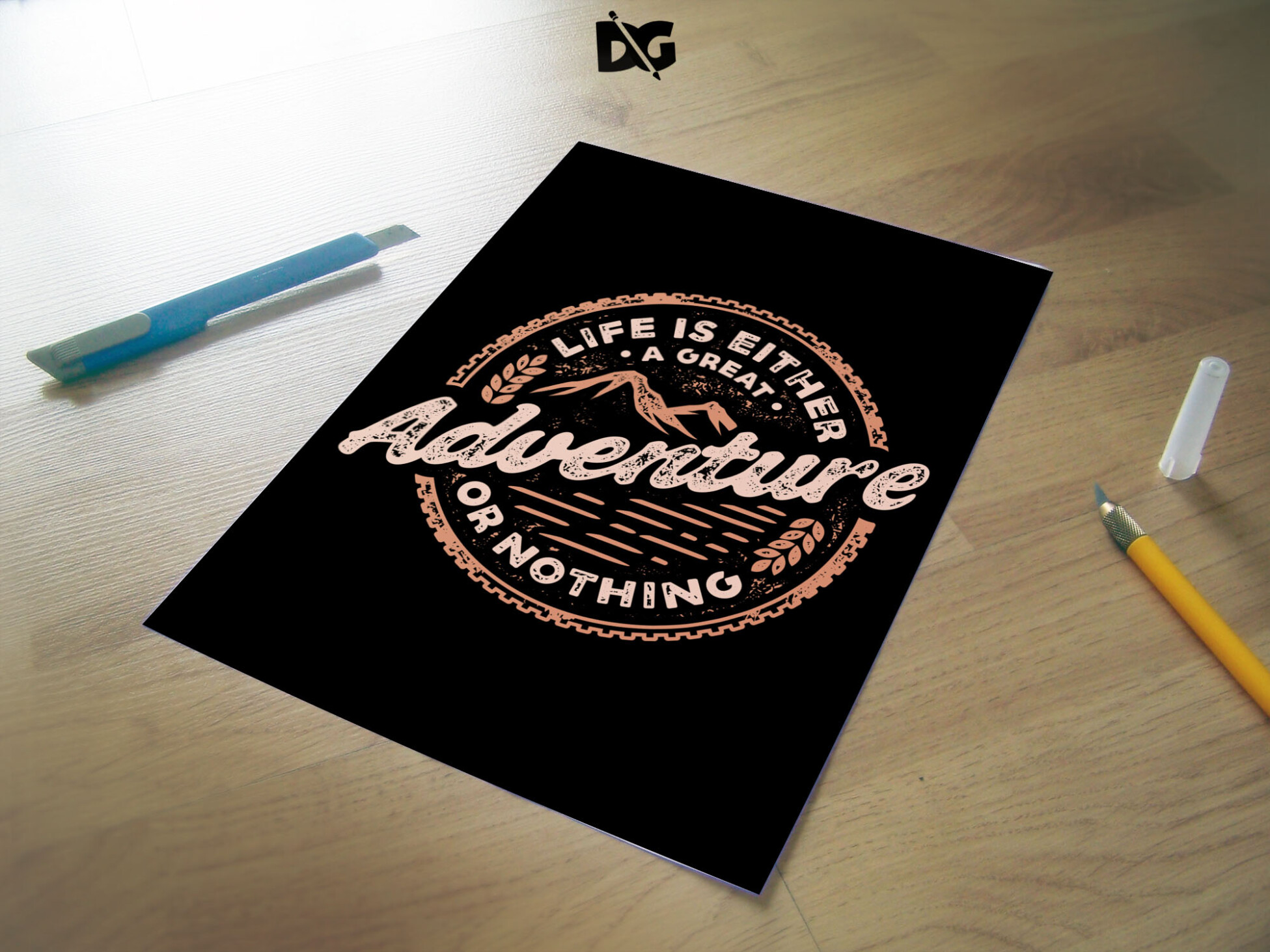 Sketch Pad Knife Mockup