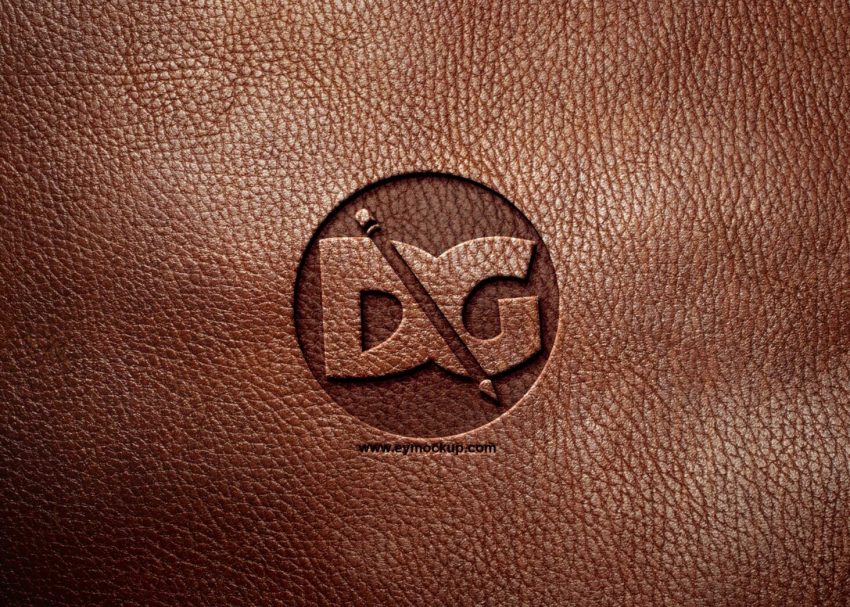 Leather Logo Mockup.