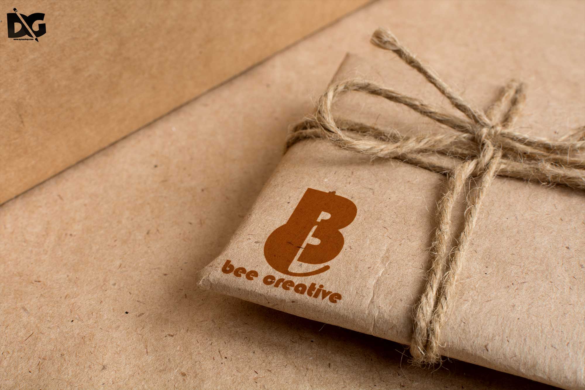 Free Brown Paper Craft Logo Mockup 1 Carft Logo Mockup