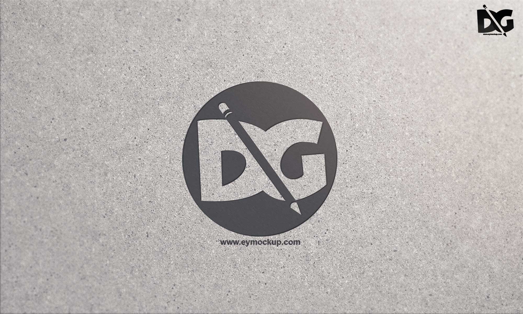 Cement Wall Logo Mockup Download 5 Brands Logo Mockup.