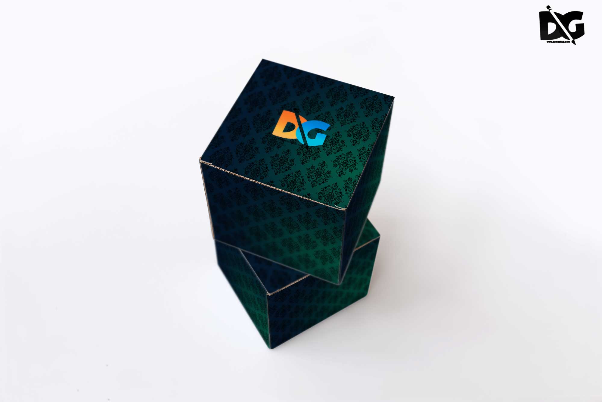 Free Square Box Mockup for Designers 1 Box Design Mockup