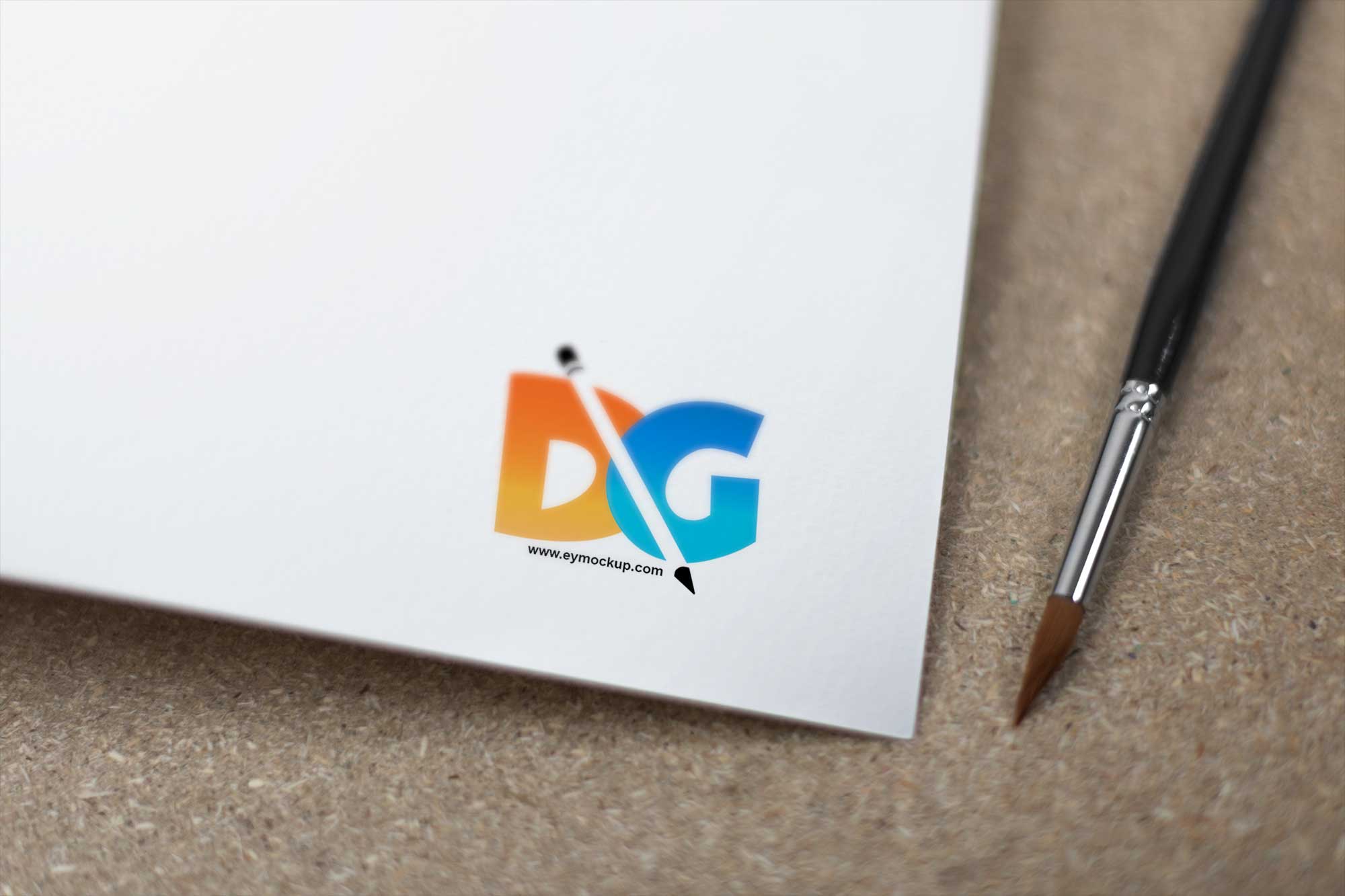 Creative Brush Logo Mockup Download 1 Branding Logo Mockup