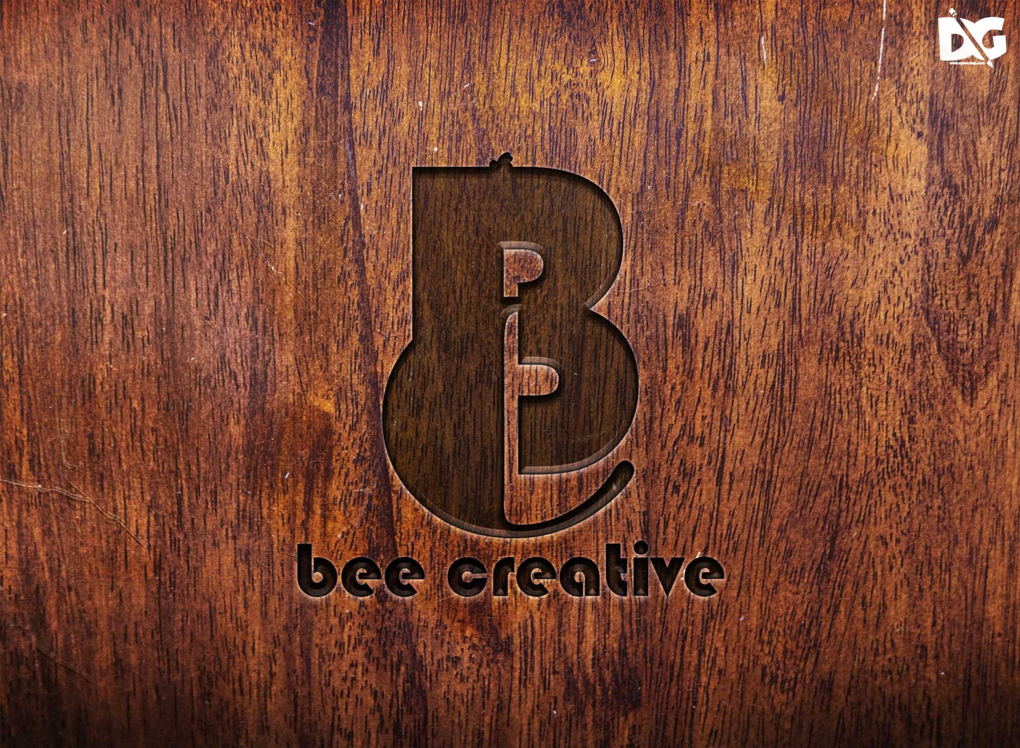 Free Hard Press Wood Logo Mockup 1 Logo Mock-up PSD