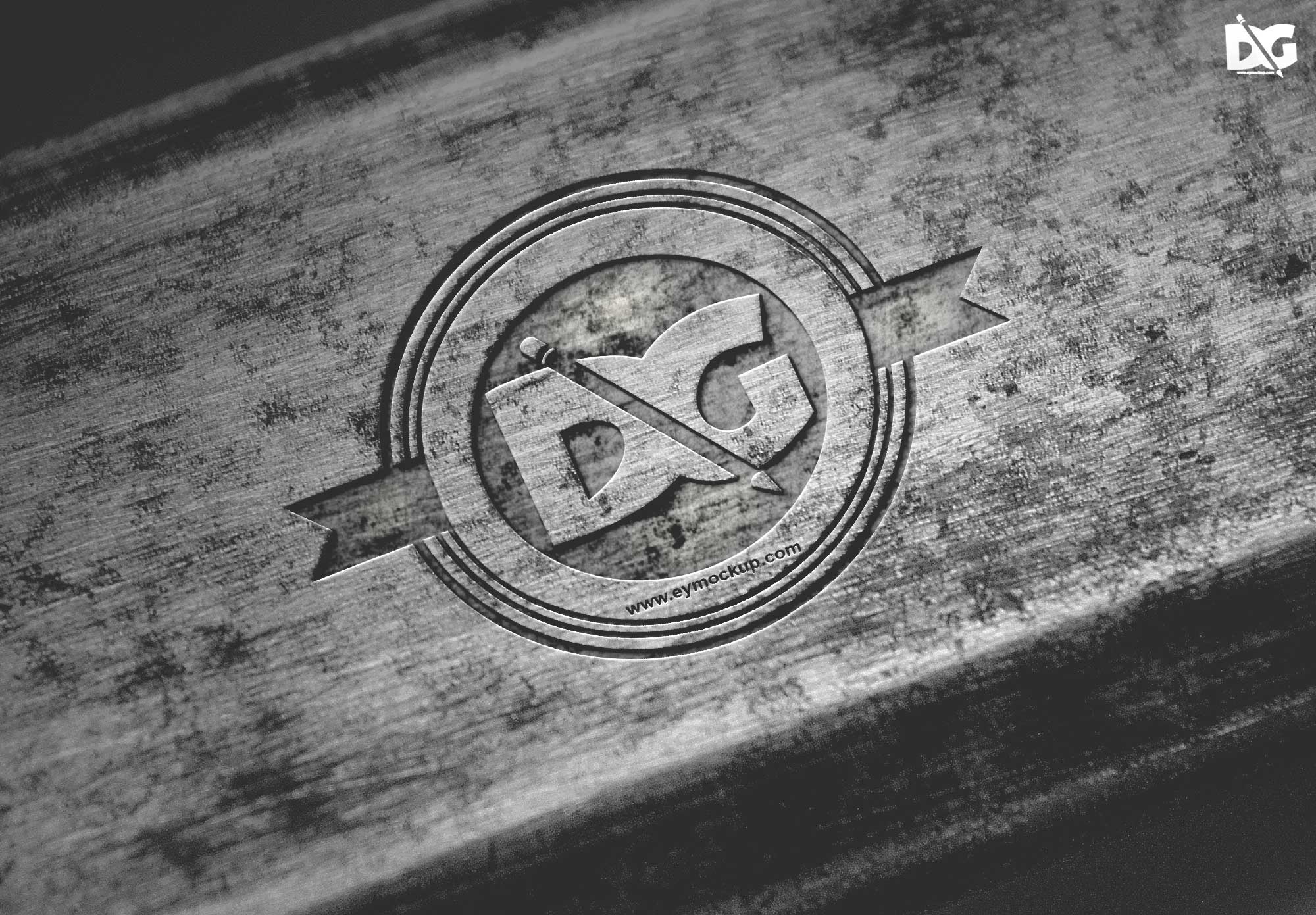 Free Rusty Metal Logo Mockups Download 1 Logo Mockups PSD