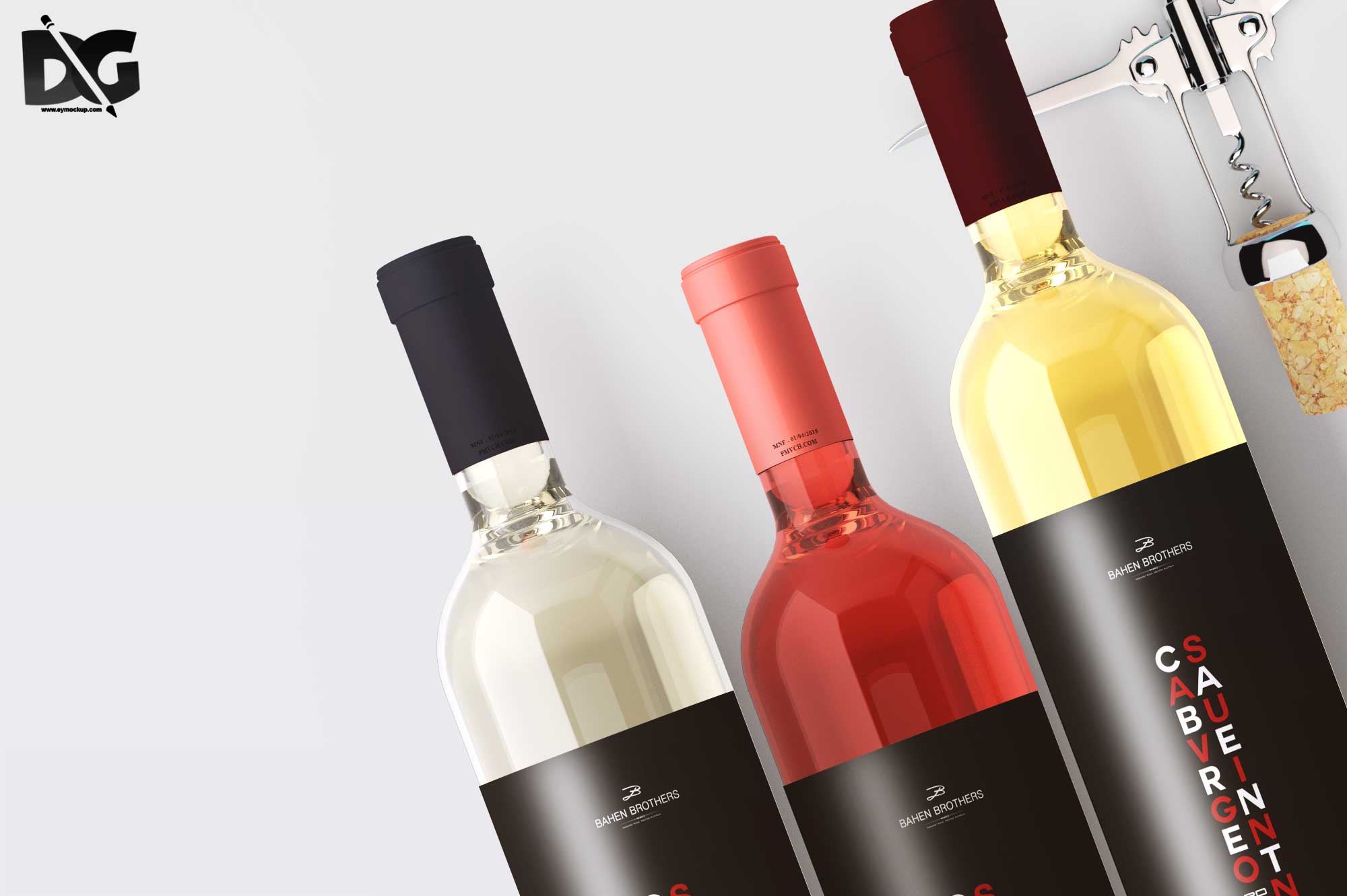 Free Wine Bottle Label Mockups Download 1 Bottle Label Mockups