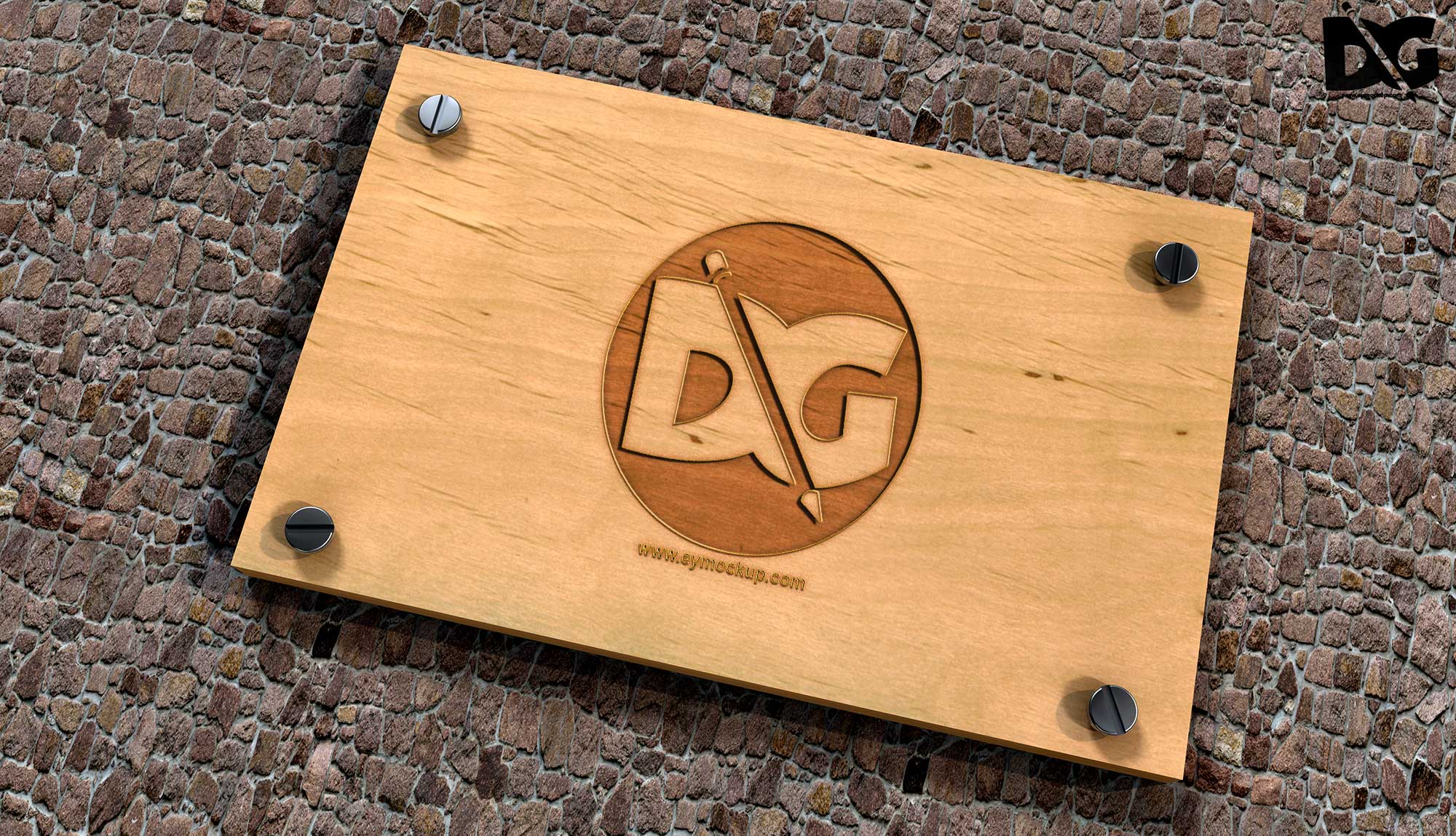 Free Wood Logo Mockup for Designers 1 Logo Mockup PSD