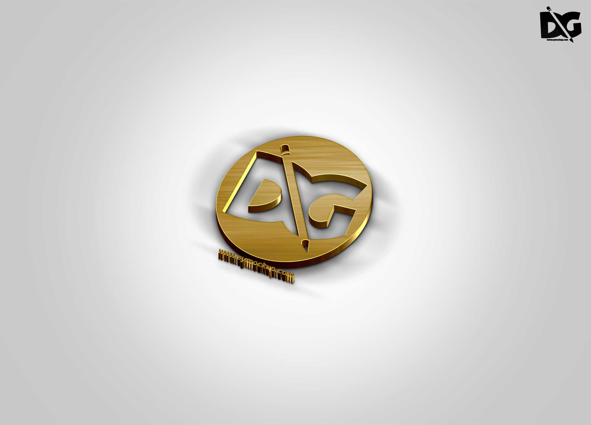 Gold Logo Mockup