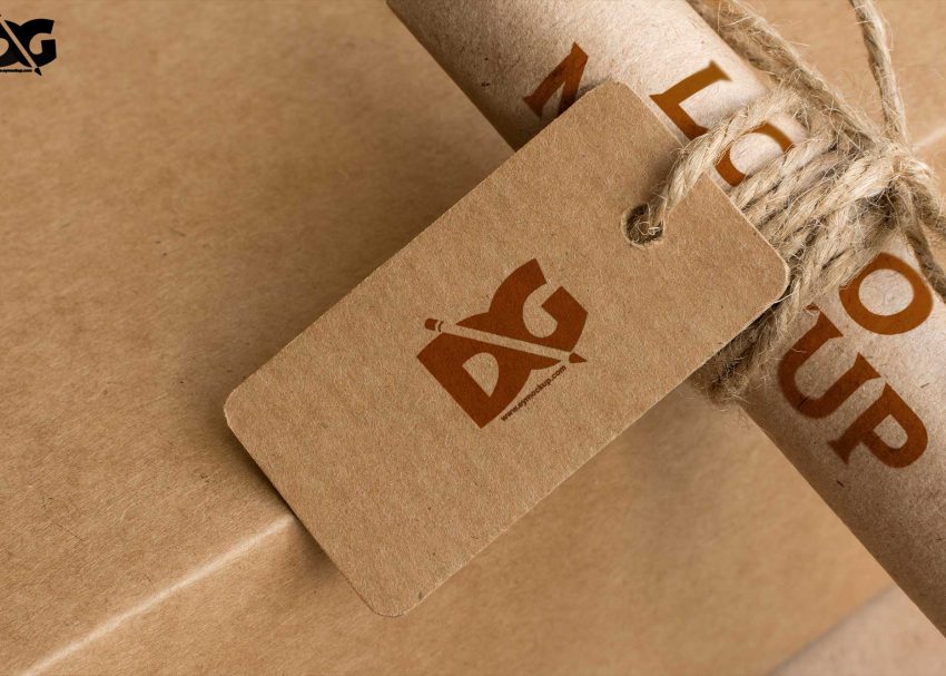 Paper Roll Tag Logo Mockups