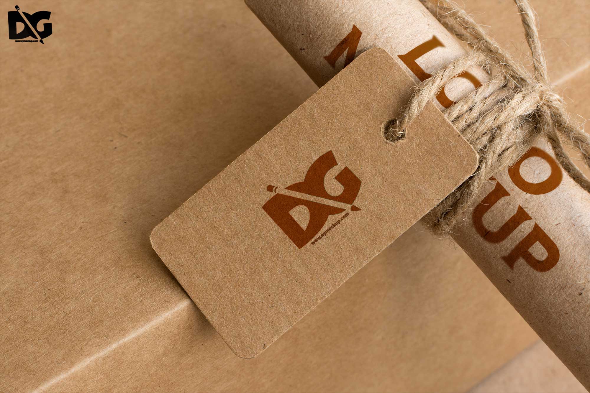 Free Paper Roll Tag Mockup Download 1 Tag Logo Mockups