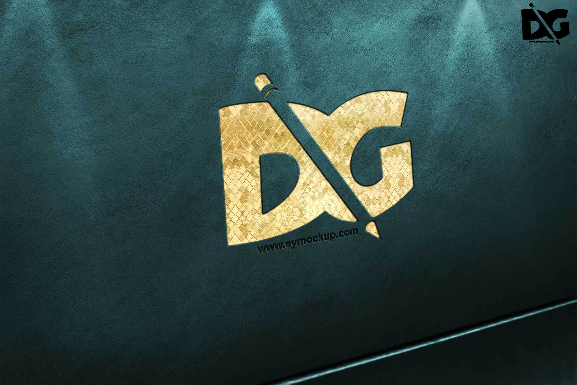 Elegant Green Gold Logo Mockups 1 Gold Logo Mockups