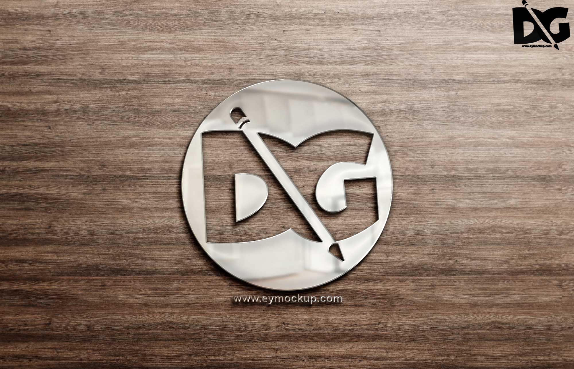 Premium Reflective Metal Logo Mockup Download 12 Metal Logo Mockup