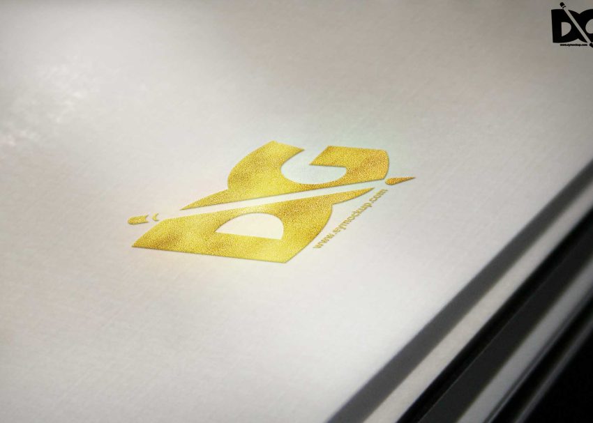 Free PSD Mockups 1 Gold Logo Mockup.