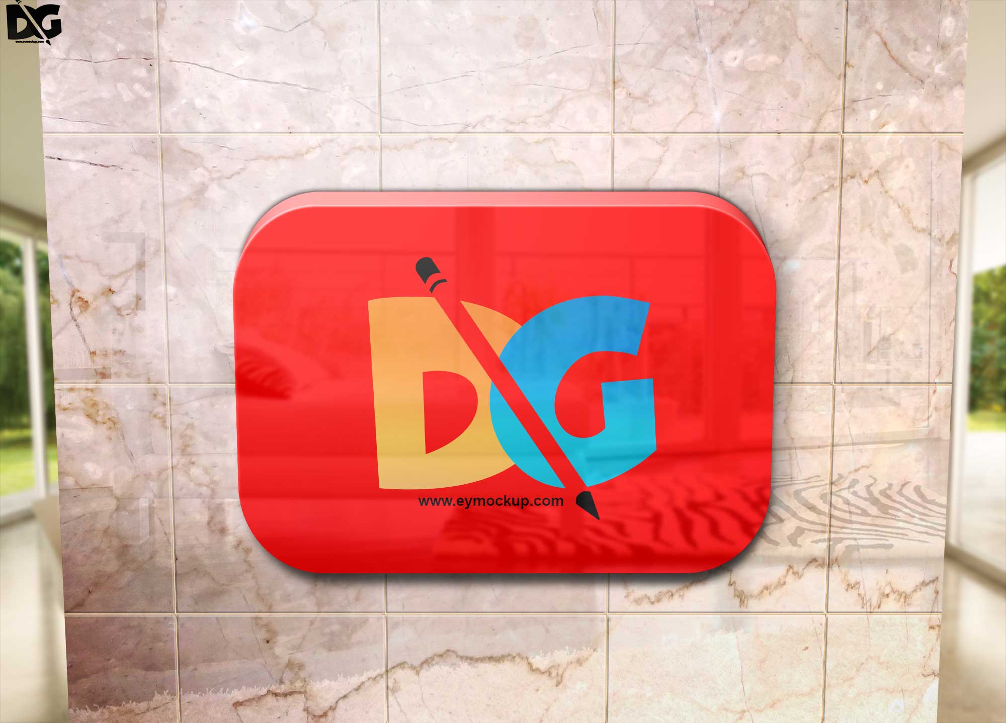 Premium Wood Wall Logo Mockup Download 1 3D Logo Mockup