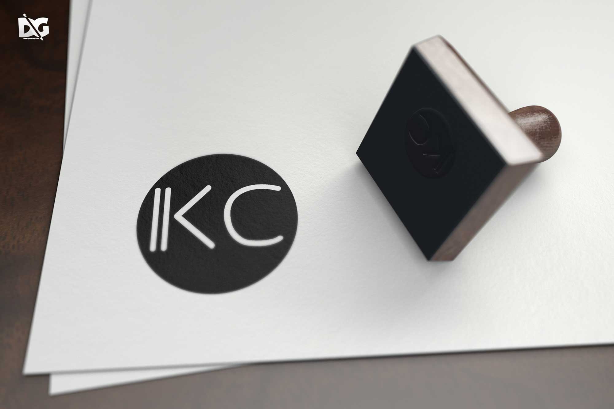 Professional Square Stamp Logo Mockups 1 Square Stamp Logo