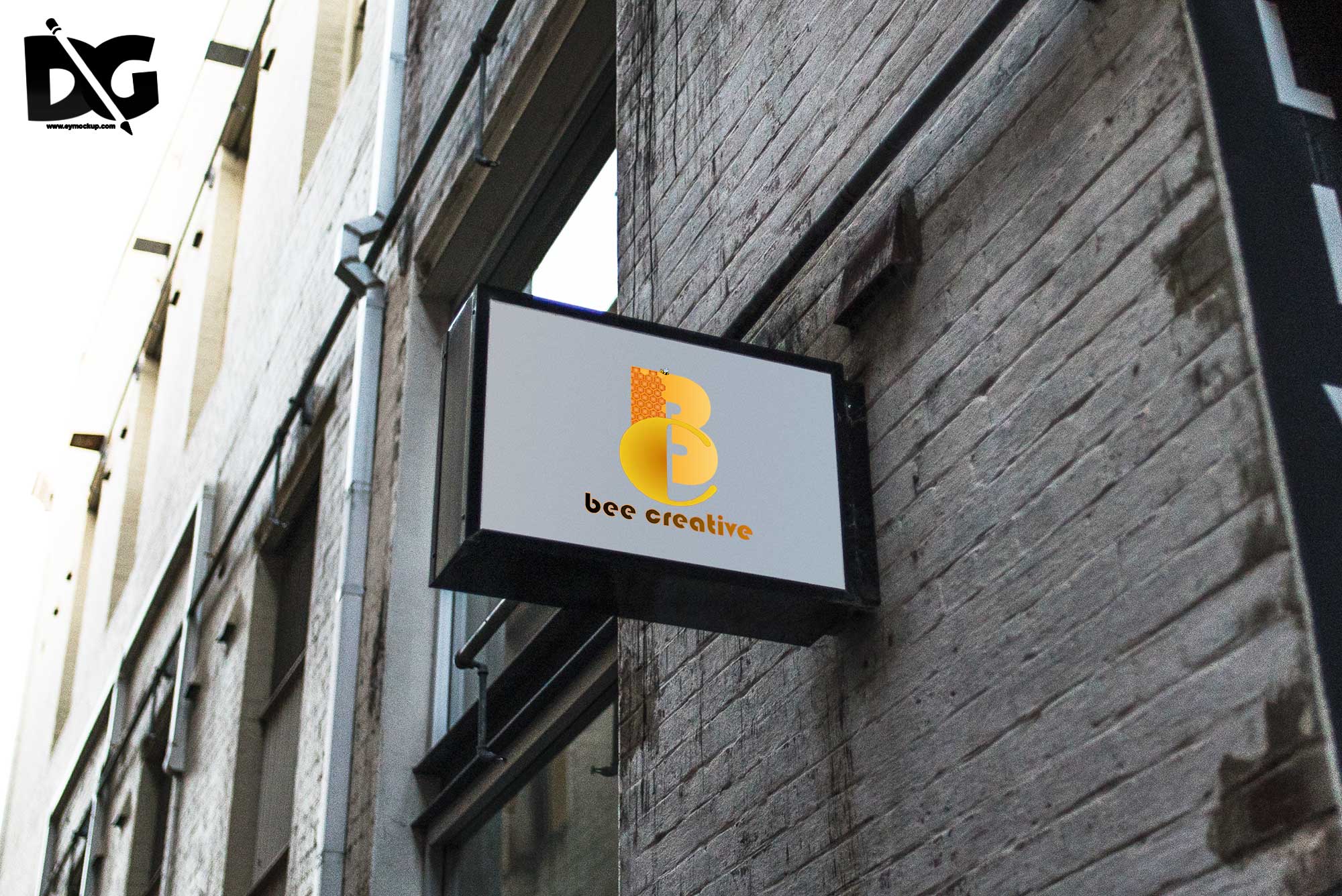 Street Light Logo Mock-up Download 11 Hanging Logo Mock-up