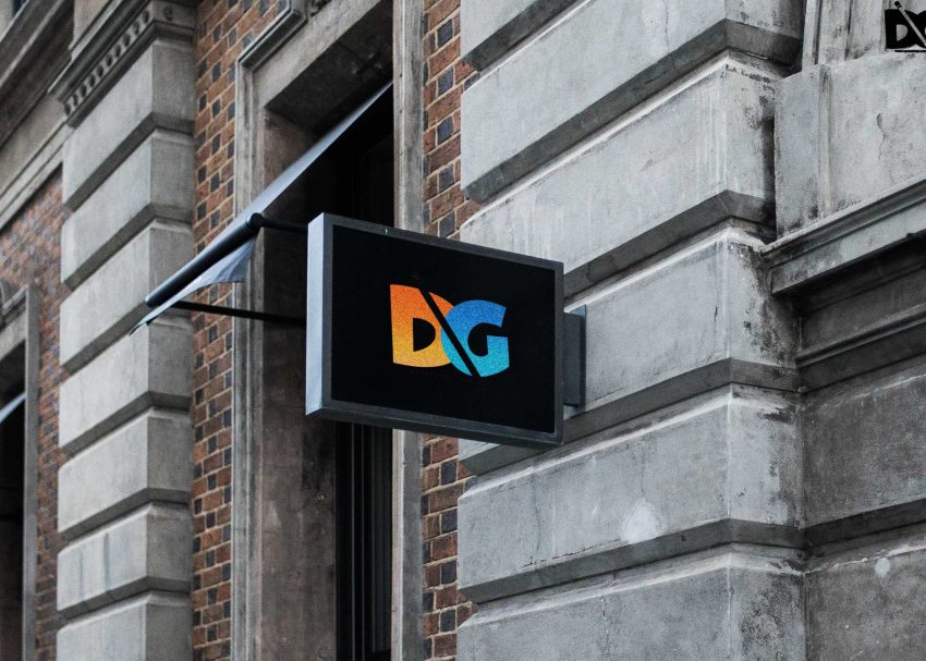Free PSD Mockups 2 Hanging Logo Mock-ups