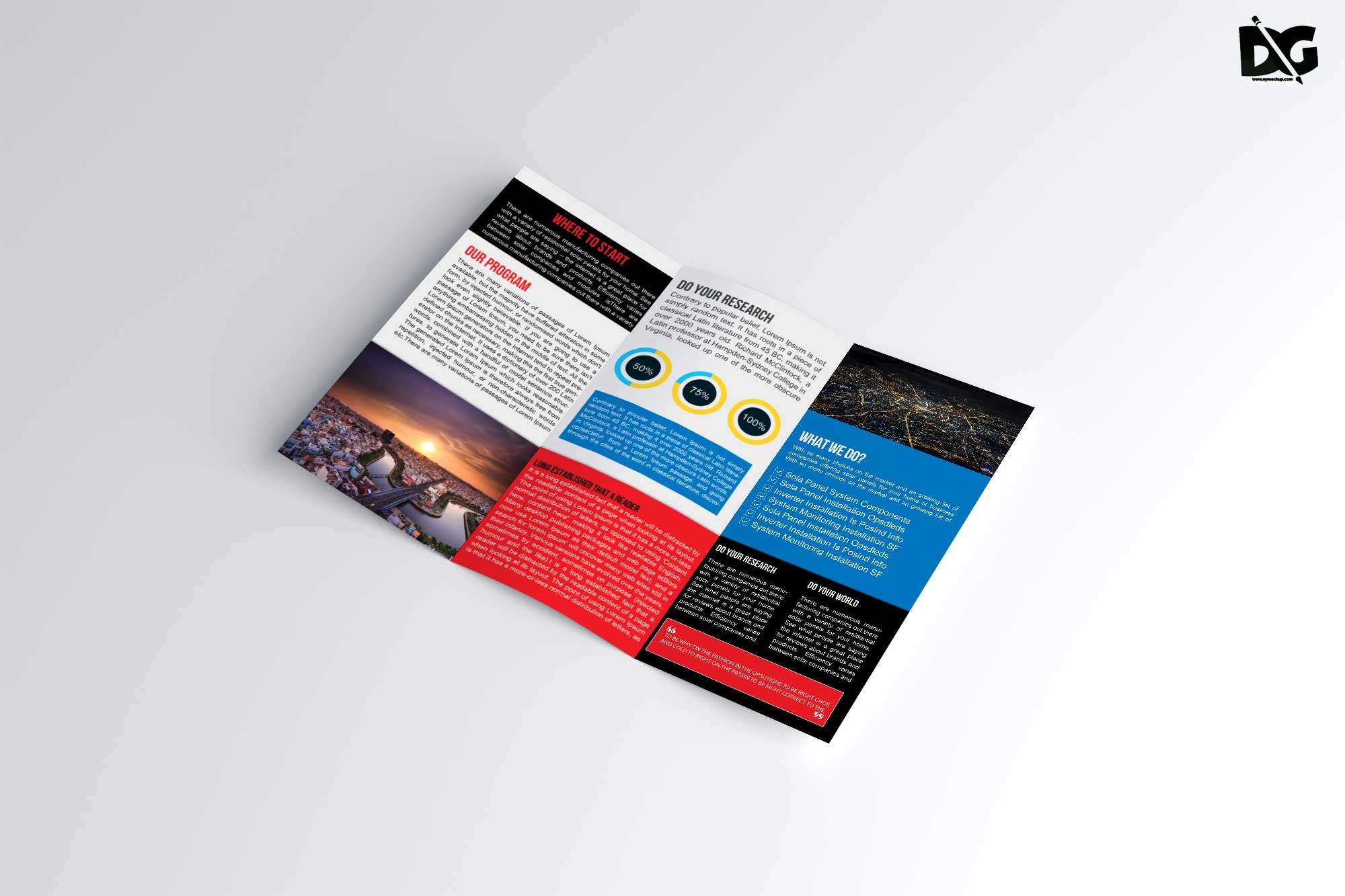 Free PSD Mockup for Business Tri-Fold 10 Tri-Fold PSD Mockup