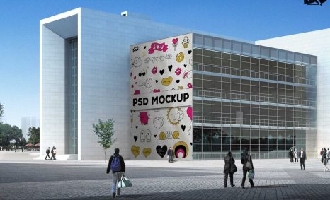 Wall Billboard Mockup