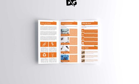 Tri fold Brochure Mockup