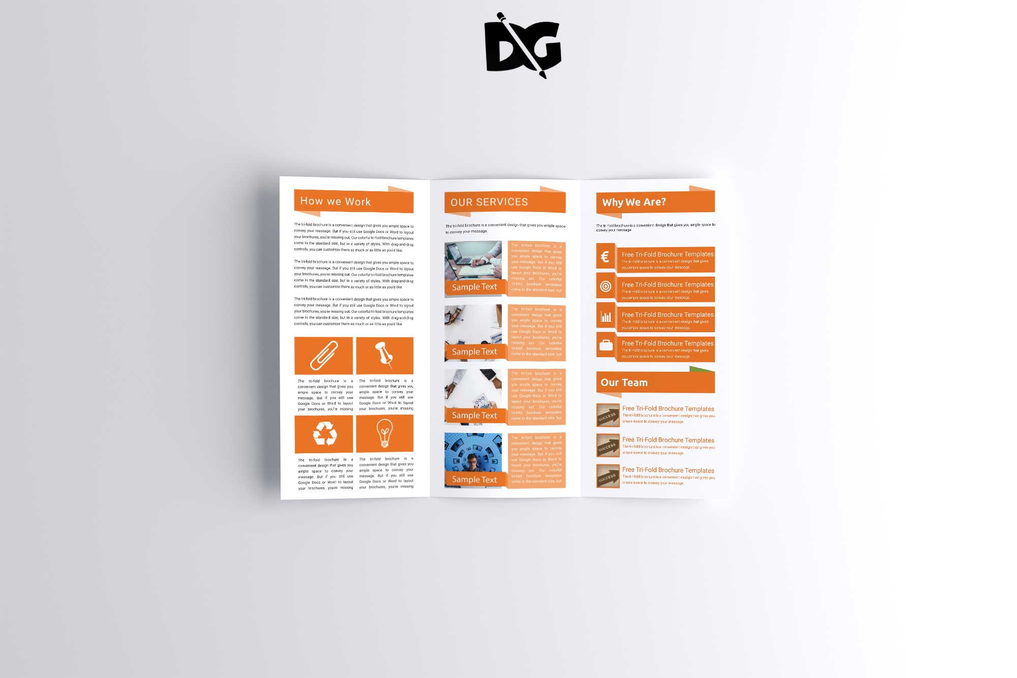 Download Free Corporate Trifold Mockup 1 Tri fold Brochure Mockup