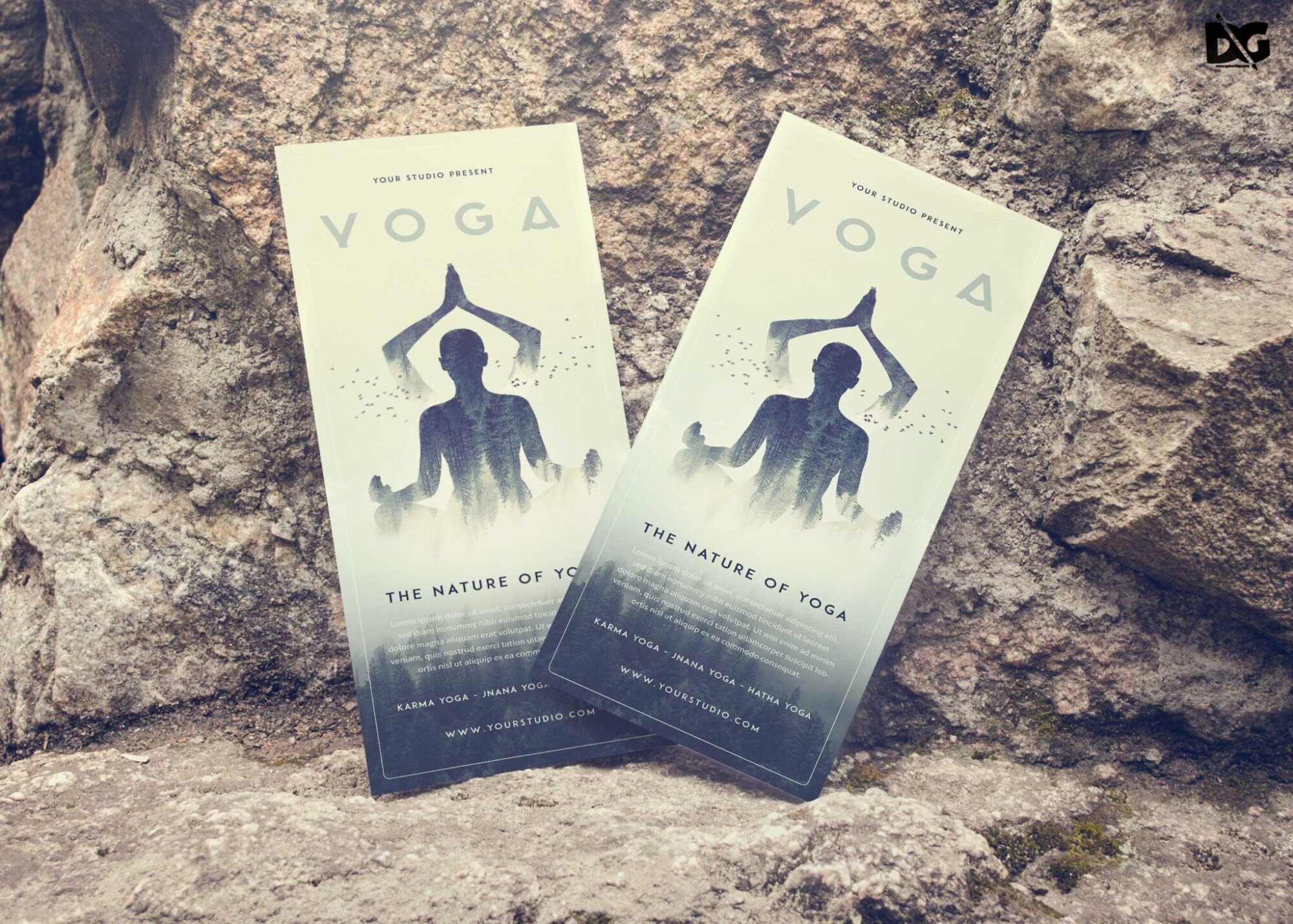 Download Free DL Flyer Mockup PSD 4 PSD Design Mockup