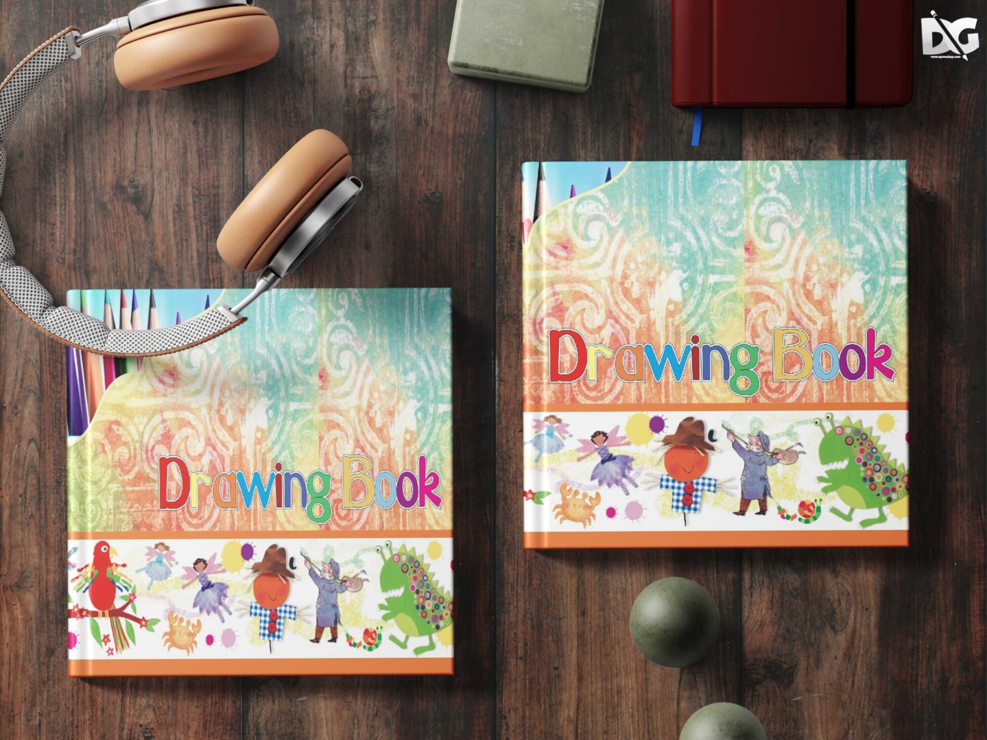 Free Drawing Book Mockup Download 10 PSD Artwork Mockup