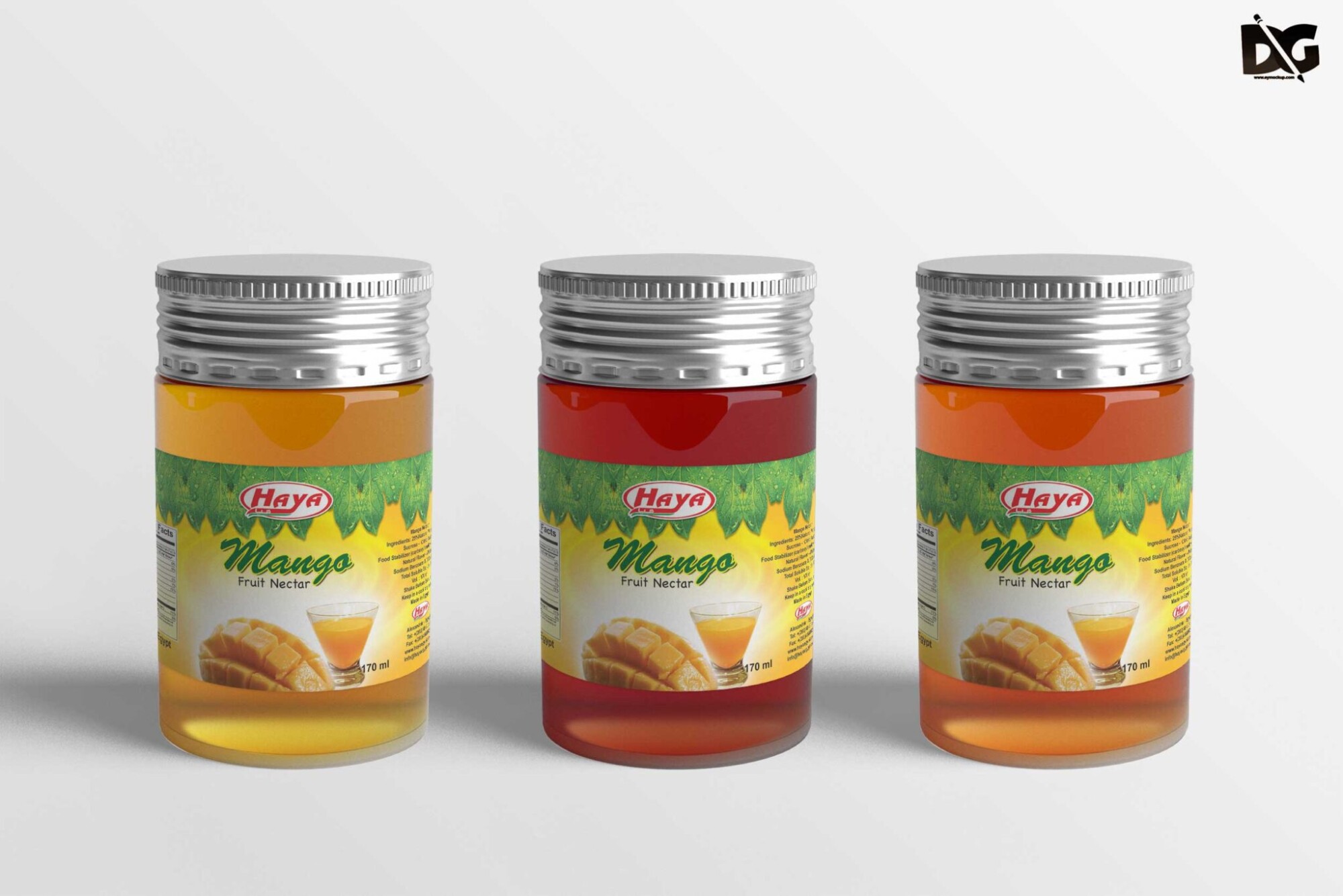 Download Free Jam Bottle PSD Mockup 6 Bottle PSD Mockup