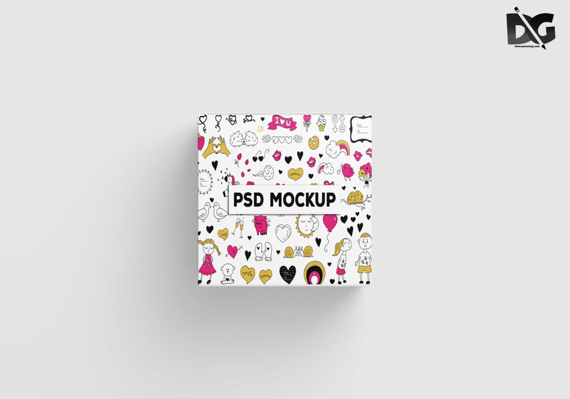 Free Square Box Mock-up Download 7 Mock-up Plain