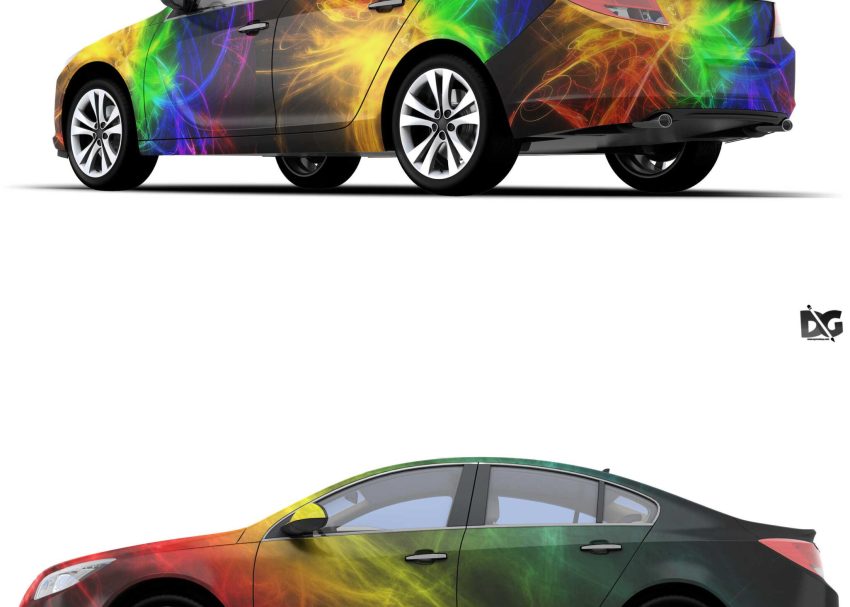 Free PSD Mockups 2 Mock-up Sedan Car