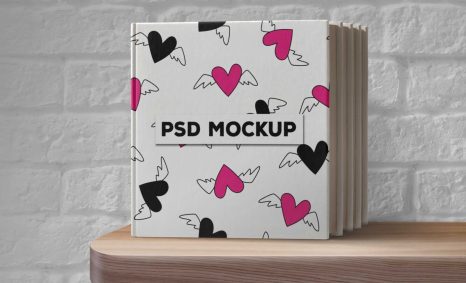 Download Free Square Book Cover Mock-up 15 Square Book Cover
